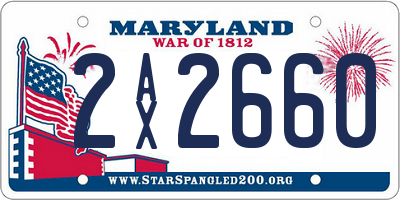 MD license plate 2AX2660