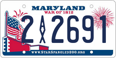 MD license plate 2AX2691