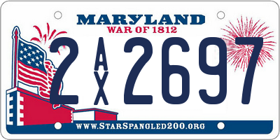 MD license plate 2AX2697