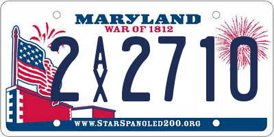 MD license plate 2AX2710