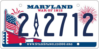 MD license plate 2AX2712