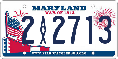 MD license plate 2AX2713