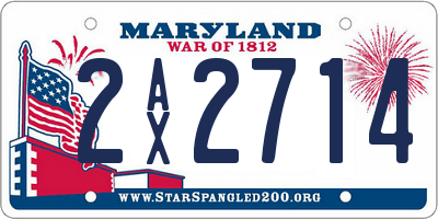 MD license plate 2AX2714
