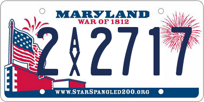 MD license plate 2AX2717