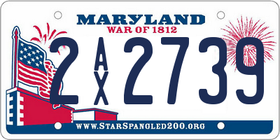 MD license plate 2AX2739