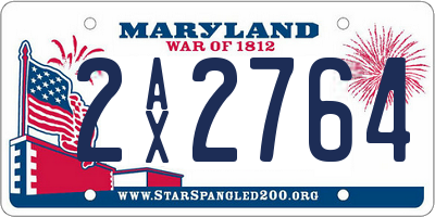 MD license plate 2AX2764