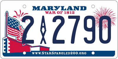 MD license plate 2AX2790