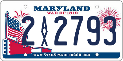 MD license plate 2AX2793
