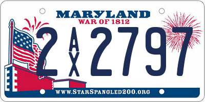MD license plate 2AX2797