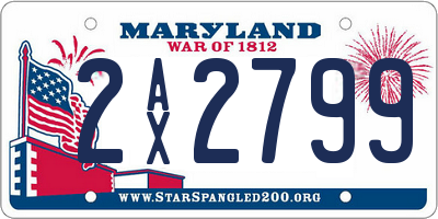 MD license plate 2AX2799