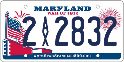 MD license plate 2AX2832