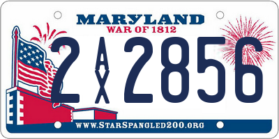 MD license plate 2AX2856