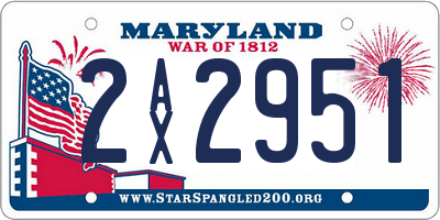 MD license plate 2AX2951