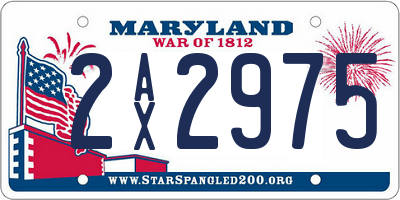 MD license plate 2AX2975