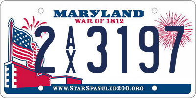 MD license plate 2AX3197