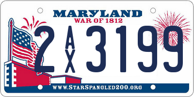 MD license plate 2AX3199