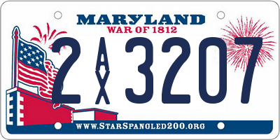MD license plate 2AX3207