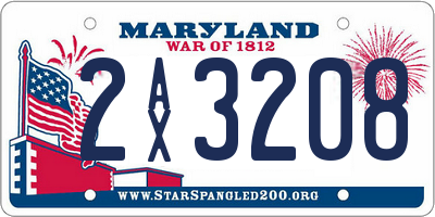 MD license plate 2AX3208