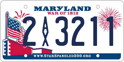 MD license plate 2AX3211
