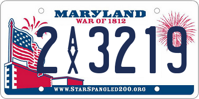 MD license plate 2AX3219