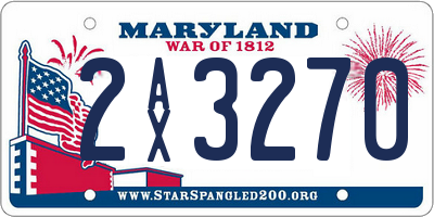 MD license plate 2AX3270