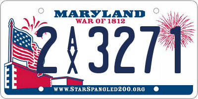 MD license plate 2AX3271