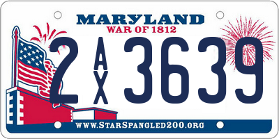 MD license plate 2AX3639