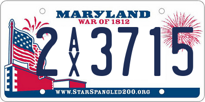 MD license plate 2AX3715
