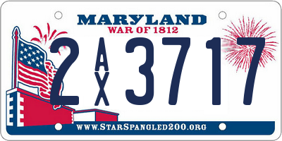 MD license plate 2AX3717
