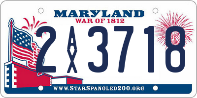 MD license plate 2AX3718