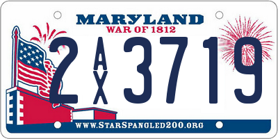 MD license plate 2AX3719