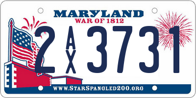 MD license plate 2AX3731