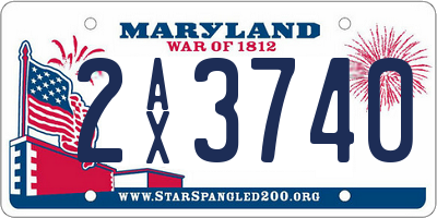 MD license plate 2AX3740