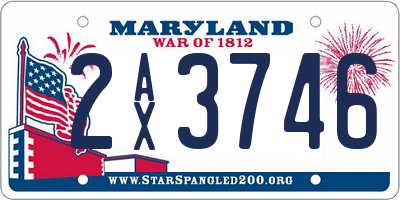 MD license plate 2AX3746