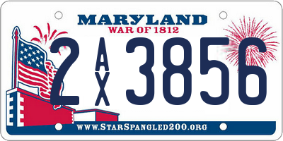 MD license plate 2AX3856