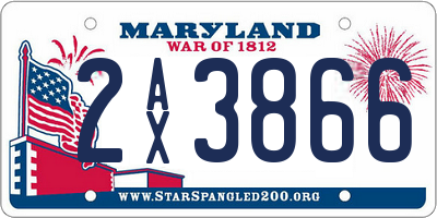MD license plate 2AX3866