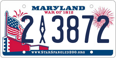 MD license plate 2AX3872