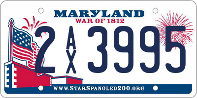 MD license plate 2AX3995