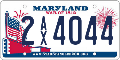 MD license plate 2AX4044