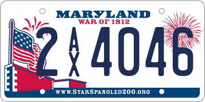 MD license plate 2AX4046