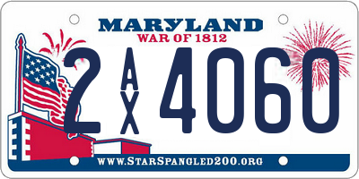 MD license plate 2AX4060