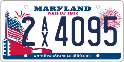 MD license plate 2AX4095