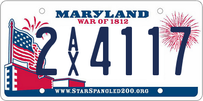 MD license plate 2AX4117