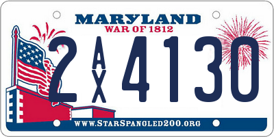 MD license plate 2AX4130