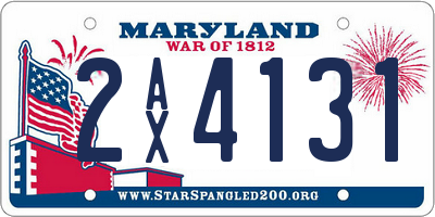 MD license plate 2AX4131