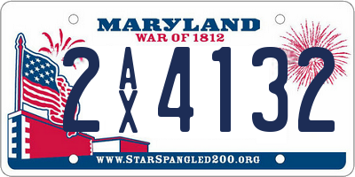 MD license plate 2AX4132