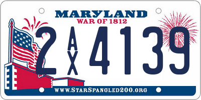 MD license plate 2AX4139