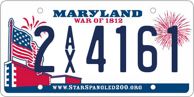 MD license plate 2AX4161