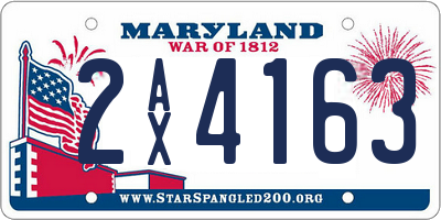 MD license plate 2AX4163