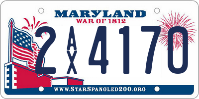 MD license plate 2AX4170